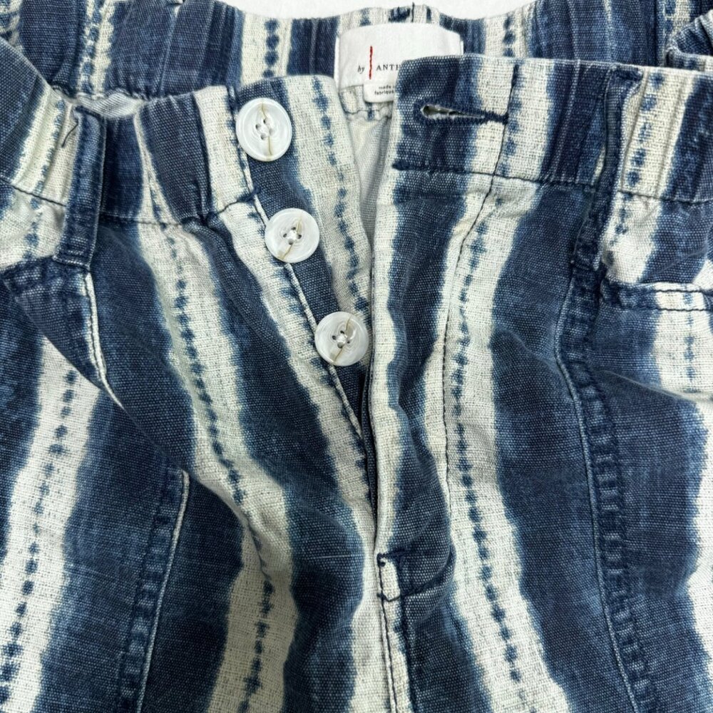 Anthropologie Womens Pants Small Victoire Blue White Tie-Dye Cargo - Picture 3 of 9